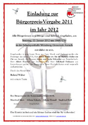Bürgerpreis-Vergabe 2011